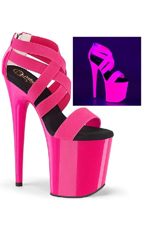 Stiletto Heel Pumps with Perfect Fit--FLAMINGO-869 Neon UV Pink Heels-Fashionable & Classic