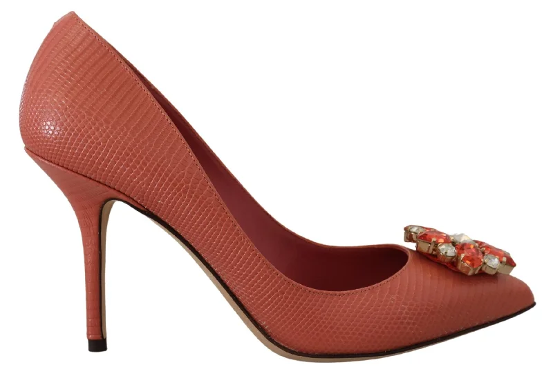 Dolce & Gabbana Exotic Leather Heels Pumps in Women's---Comfortable Leather Pumps for Office and Everyday Wear