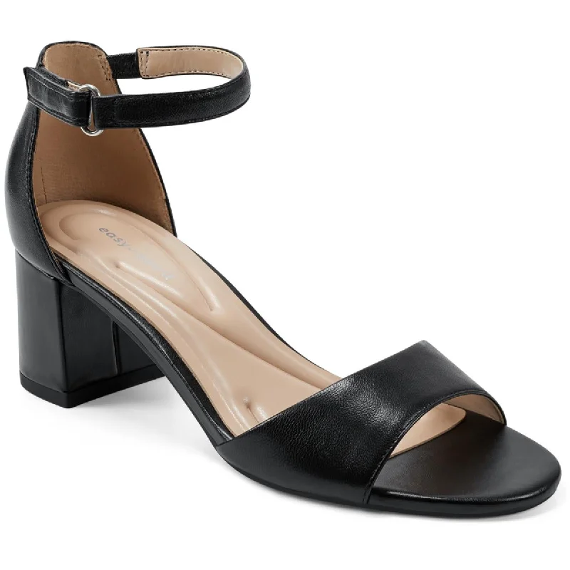 Stylish Open Toe Heels for Summer--Easy Spirit Womens DAVEN Leather Open Toe Pumps