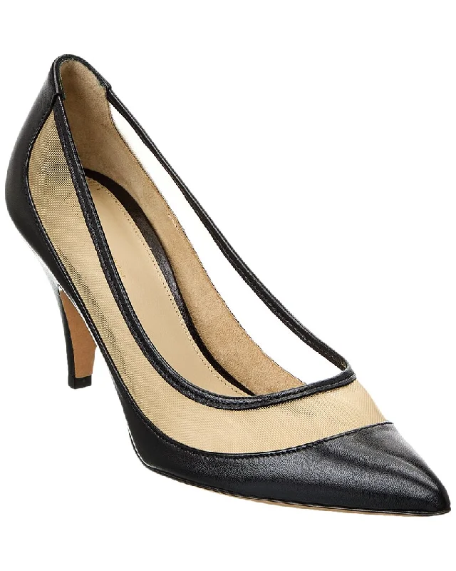 KHAITE The River Mesh & Leather Pump---Comfortable Leather Pumps for Office and Everyday Wear