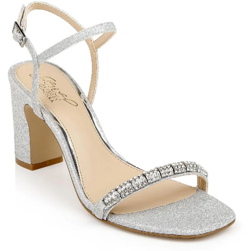 Stylish Open Toe Heels for Summer--Jewel Badgley Mischka Womens CHARLEE Open Toe Dressy Pumps