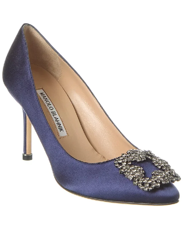 Manolo Blahnik Hangisi 70 Satin PumpAffordable Satin Heels with a Luxe Touch