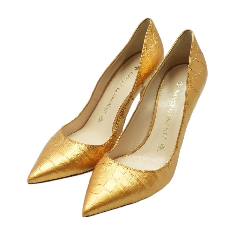 Stiletto Heel Pumps with Perfect Fit--Gold Stiletto Heels-Fashionable & Classic