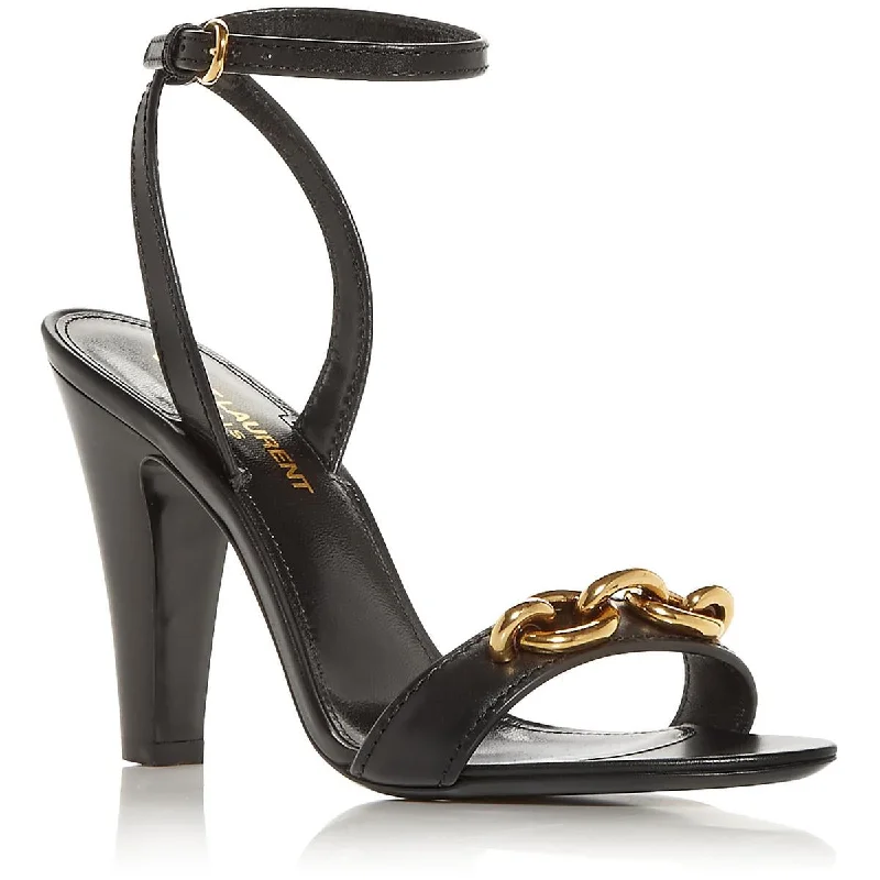 Stylish Ankle Strap Heels for Women--Saint Laurent Womens Stiletto Pump Ankle Strap