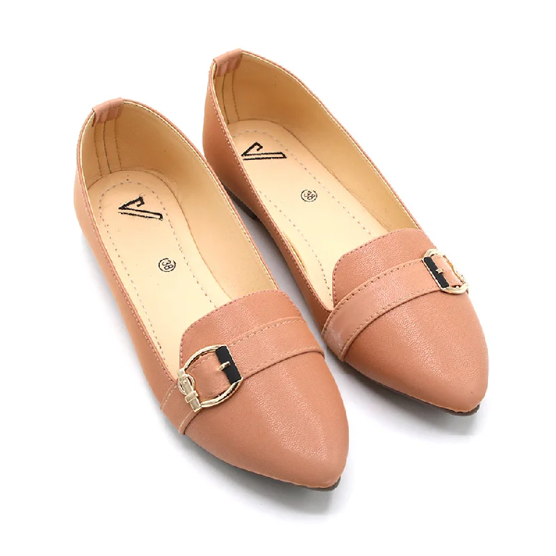 Versatile Heeled Sandals for Any Occasion---Women's Pump - Peach