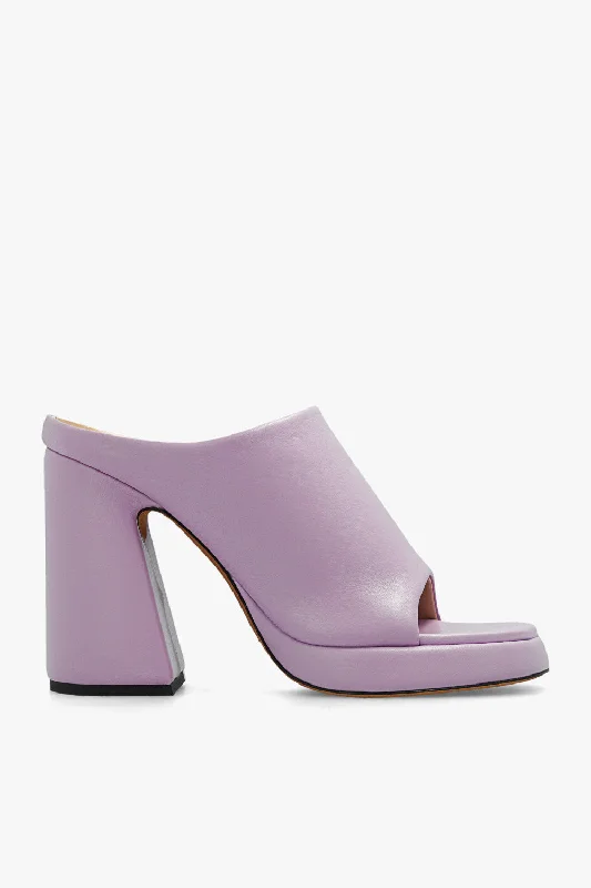 Proenza Schouler New Forma Light Purple Soft Leather Heel Shoes---Comfortable Leather Pumps for Office and Everyday Wear