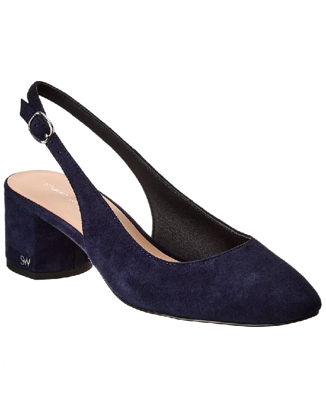 Affordable Suede Ankle Pumps for All-Day Wear--Stuart Weitzman Bridgt 50 Suede Slingback Pump