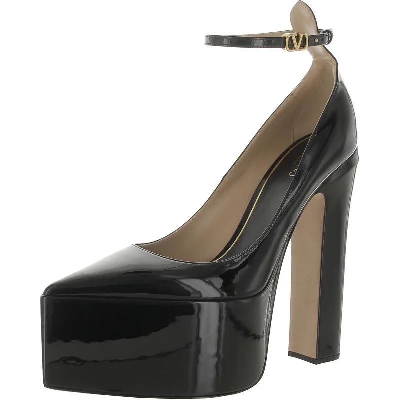 Stylish Ankle Strap Heels for Women--Valentino Garavani Womens Adjustable Leather Ankle Strap