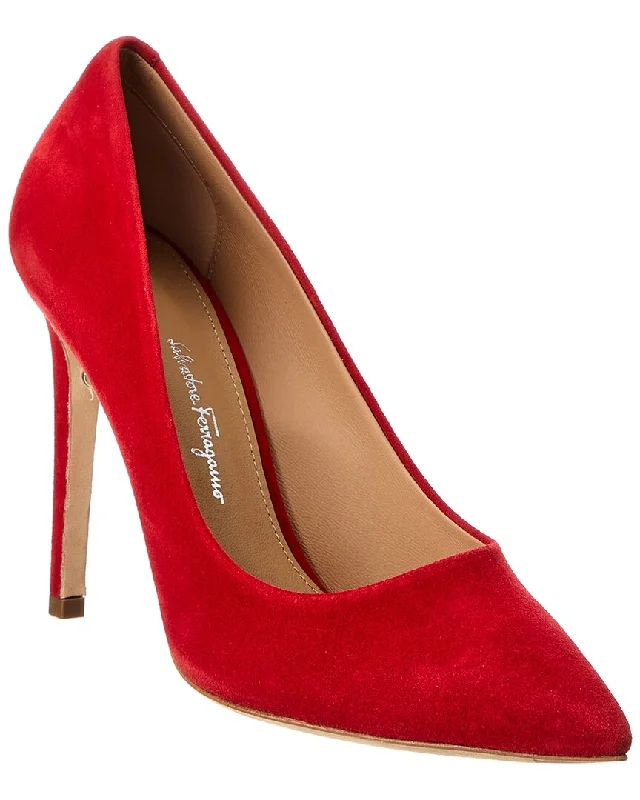 Affordable Suede Ankle Pumps for All-Day Wear--Ferragamo Ilary X5 Suede Pump