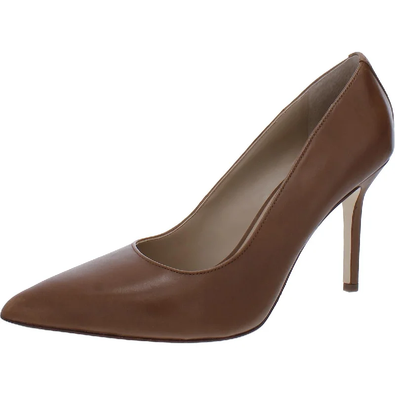 Lauren Ralph Lauren Womens Lindella II Leather Slip-On Pumps---Comfortable Leather Pumps for Office and Everyday Wear