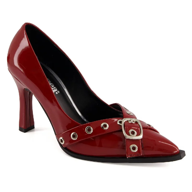 Stiletto Heel Pumps with Perfect Fit--Andrea Stilettos With Double Strap Ornament-Fashionable & Classic