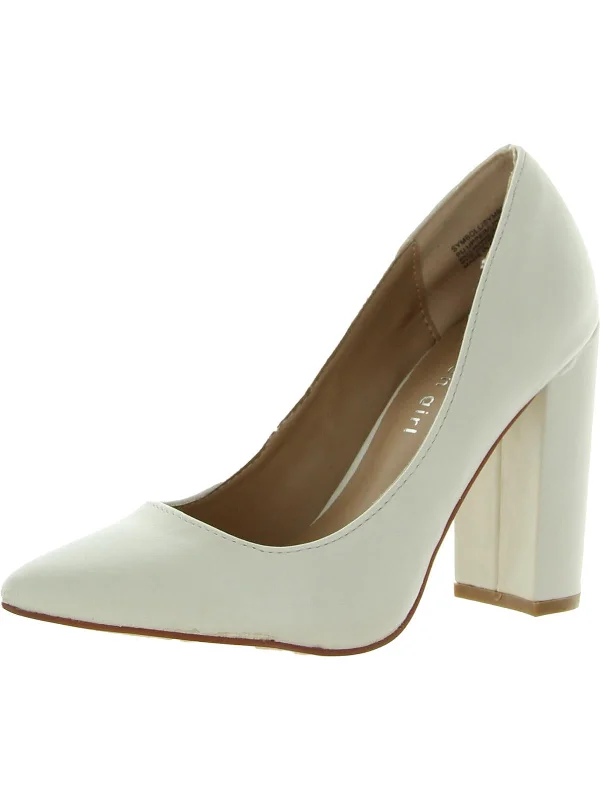 Symboll Womens Faux Leather Pumps---Comfortable Leather Pumps for Office and Everyday Wear