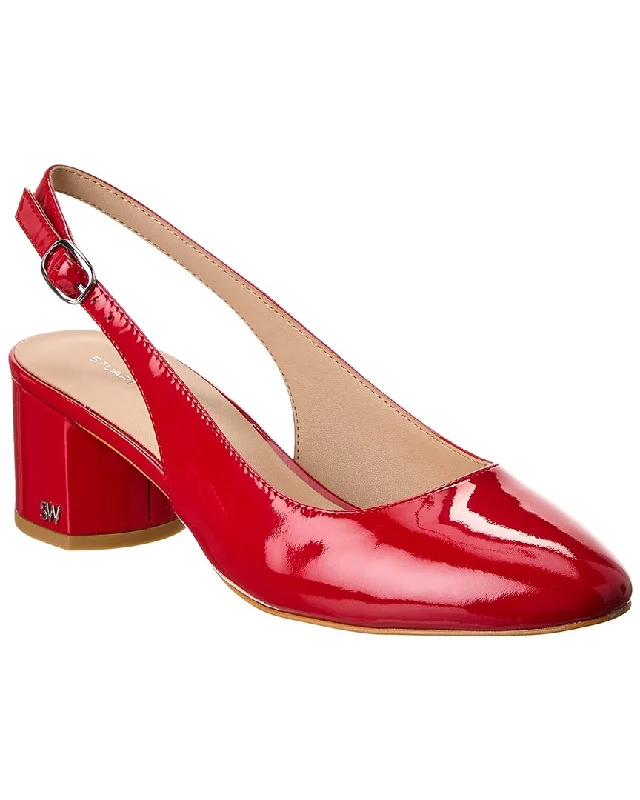 Sleek and Shiny Patent Pump Heels for a Polished Look--Stuart Weitzman Bridgt 50 Patent Slingback Pump