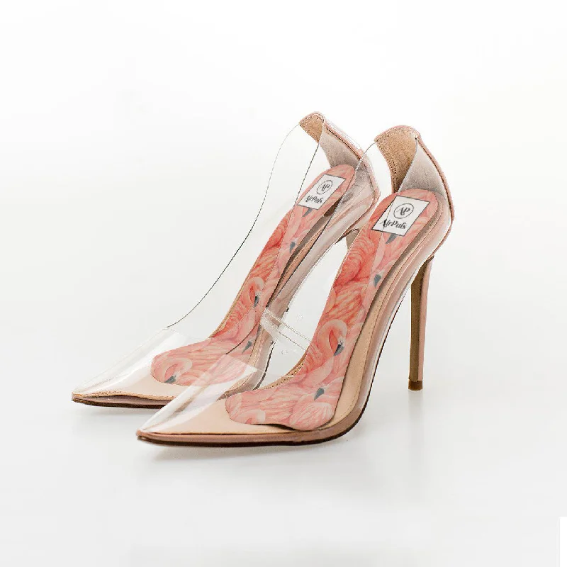 Flamingo Flock---Fashionable Kitten Heels for Date Night