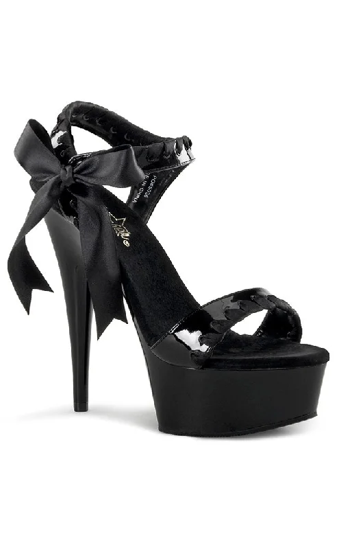 Sleek and Shiny Patent Pump Heels for a Polished Look--DELIGHT-615 Black Patent Platform Heels