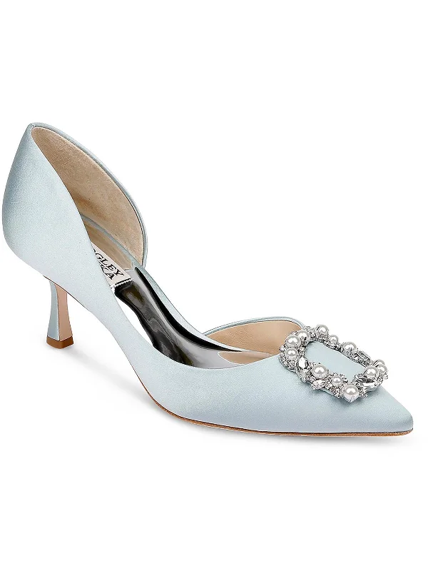 Fabia Womens Satin Embellished PumpsAffordable Satin Heels with a Luxe Touch