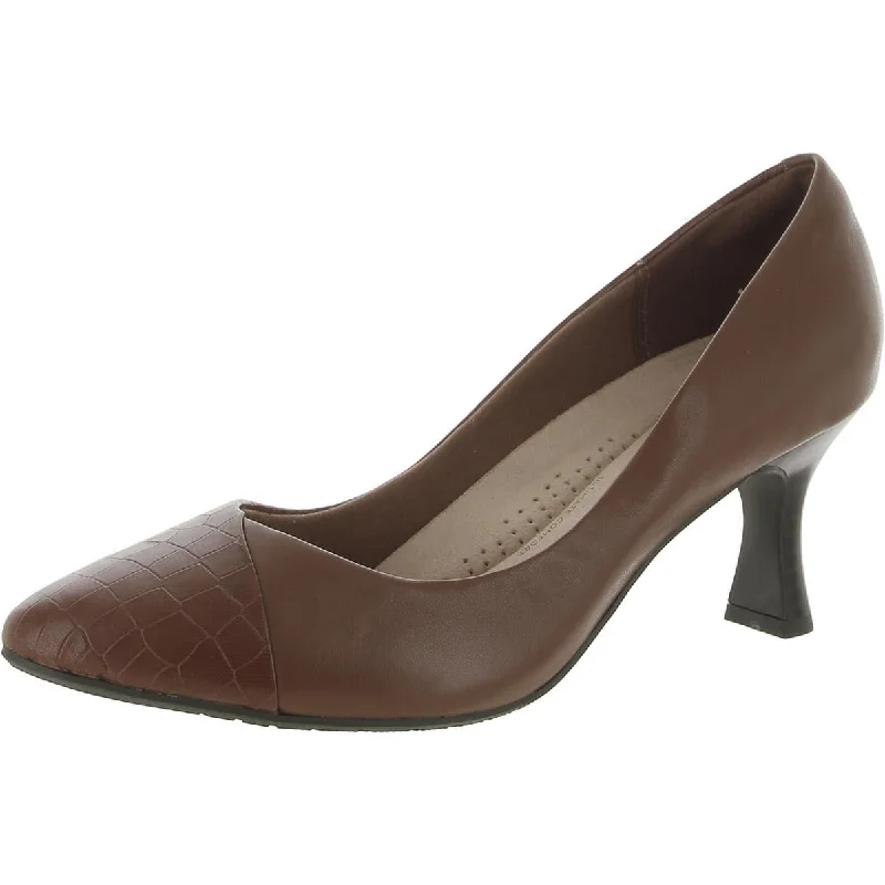 Stiletto Heel Pumps with Perfect Fit--Clarks Womens Leather Pointed Toe Pumps-Fashionable & Classic