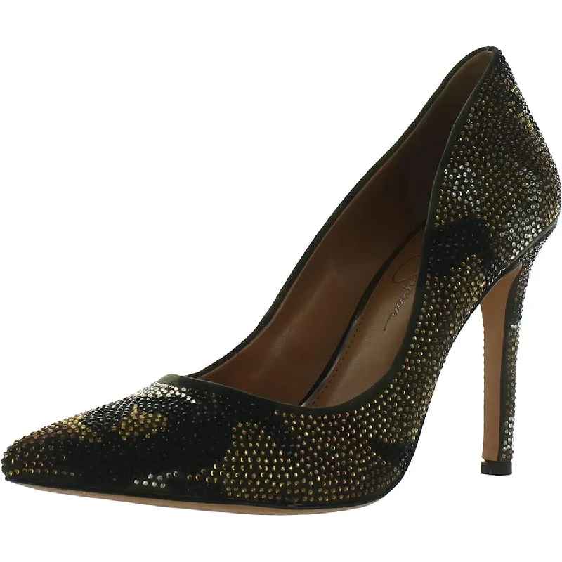 Stiletto Heel Pumps with Perfect Fit--Jessica Simpson Womens Cassani7 Pointed Toe Embellished Pumps-Fashionable & Classic