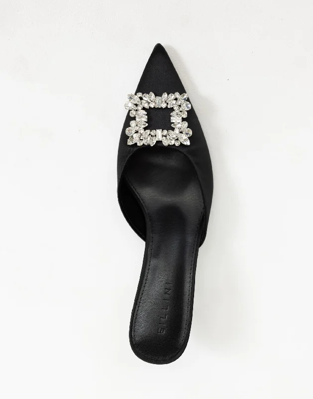 Promise Heels (Black Satin) - By BilliniAffordable Satin Heels with a Luxe Touch