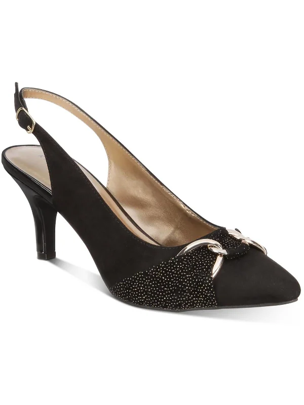 Stiletto Heel Pumps with Perfect Fit--Giselee Womens Embellished Slip On Pointed Toe Heels-Fashionable & Classic