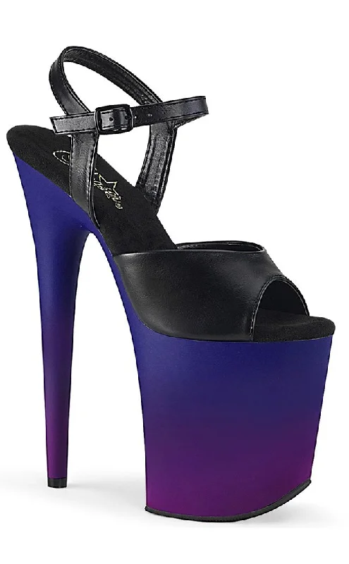 Stylish Platform Heels for Extra Height--FLAMINGO-809BP Blue-Purple Platform Heels