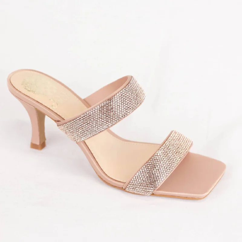 Aslee 2 Heel In Rose Gold SatinAffordable Satin Heels with a Luxe Touch