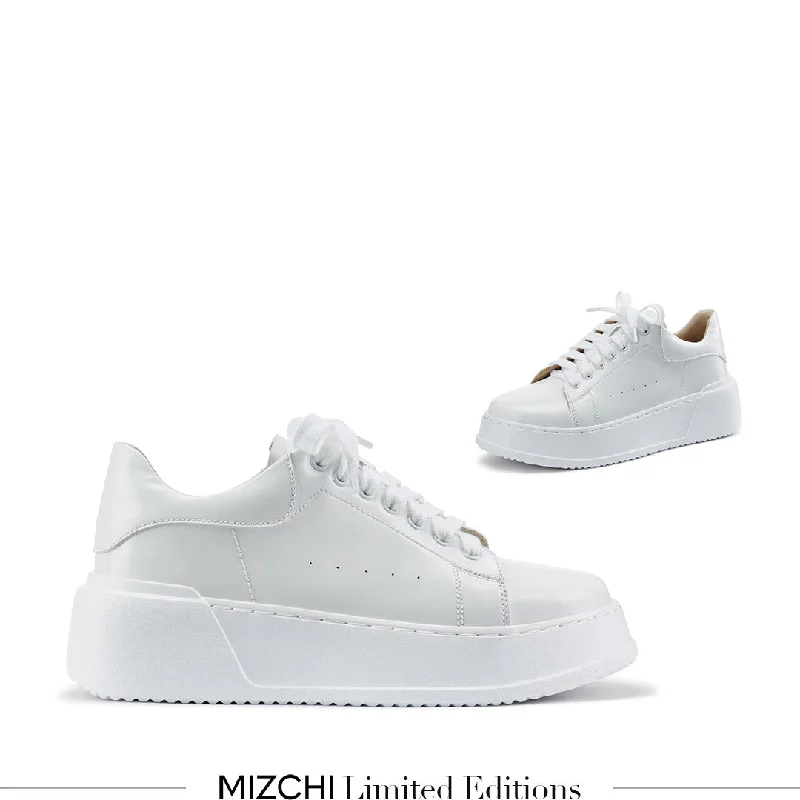 *RYKER WHITE - leather sneaker---Comfortable Leather Pumps for Office and Everyday Wear