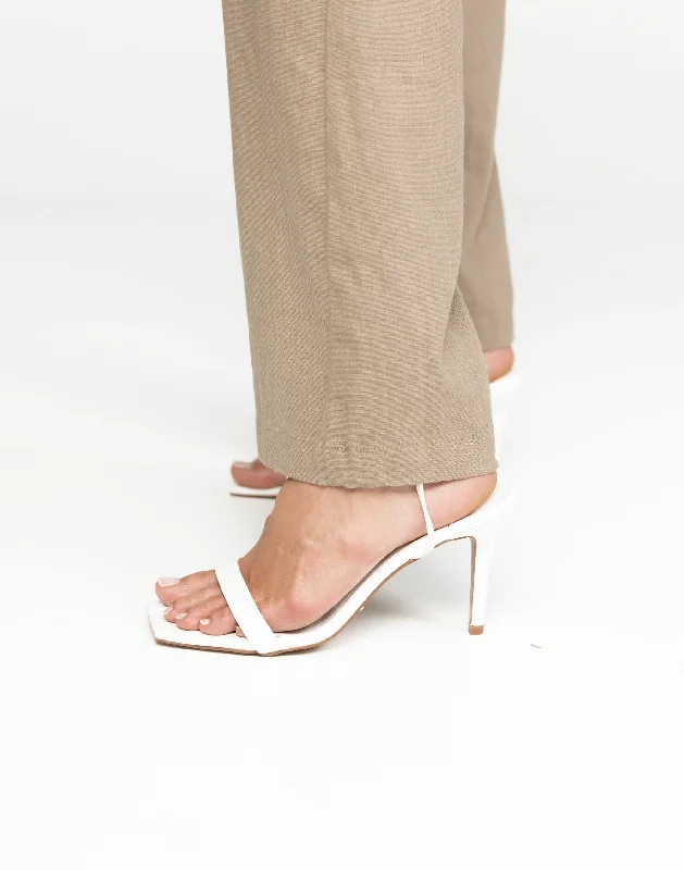 Stiletto Heel Pumps with Perfect Fit--Octans Heels (White Patent) - By Billini-Fashionable & Classic