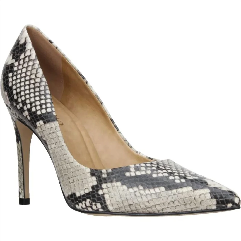 Versatile Heeled Sandals for Any Occasion---Women's Point Toe Pump Heels In Python