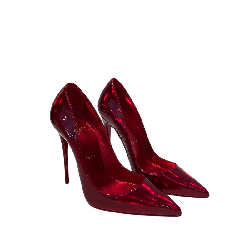 Sleek and Shiny Patent Pump Heels for a Polished Look--Christian Louboutin/Heels/EU 37.5/Leather/RED/so kate patent leather