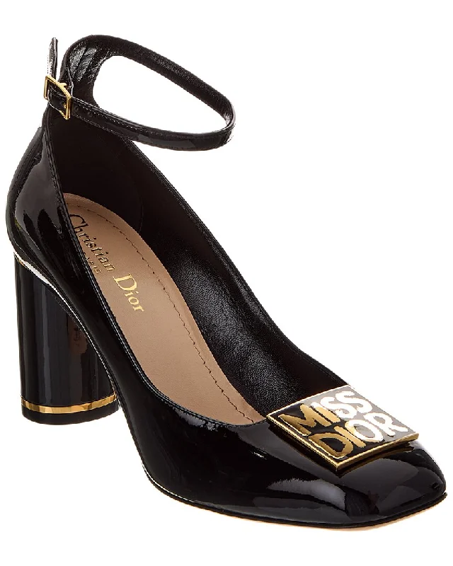 Sleek and Shiny Patent Pump Heels for a Polished Look--Dior Miss Dior Graffiti Patent Pump