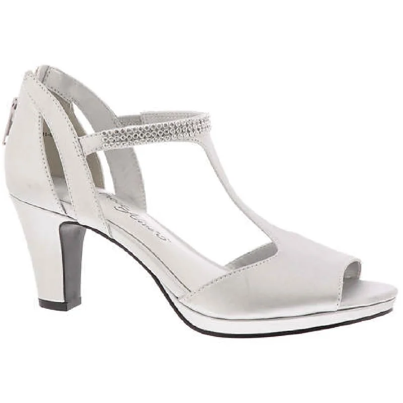 Versatile Heeled Sandals for Any Occasion---Easy Street Womens Flash Zipper  T-Strap Heels