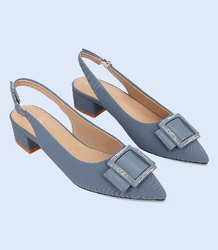 Versatile Heeled Sandals for Any Occasion---BW10186-BLUE-Women Sling Back