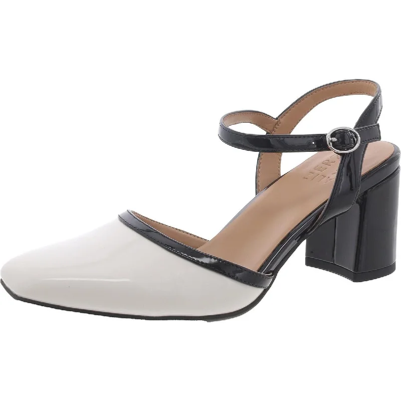 Sleek and Shiny Patent Pump Heels for a Polished Look--Wave Womens Patent Block Heel Slingback Heels