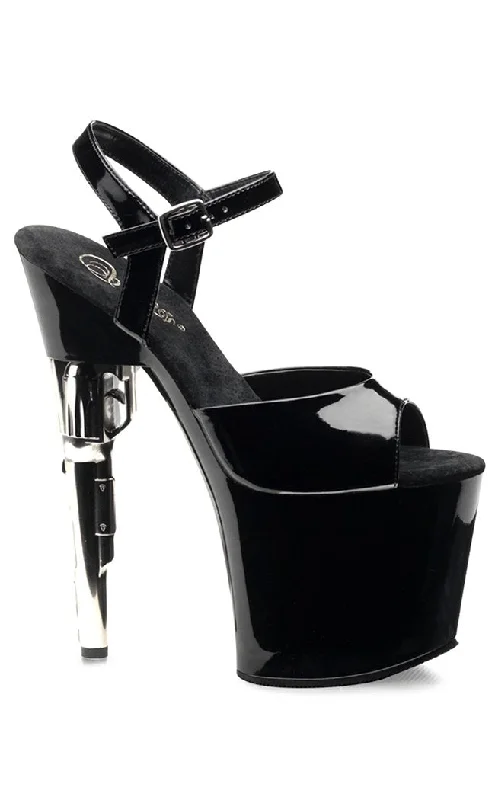 Sleek and Shiny Patent Pump Heels for a Polished Look--BONDGIRL-709 Black Patent Heels