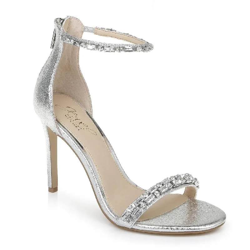 Stylish Ankle Strap Heels for Women--Campbell Womens Jeweled Stiletto Ankle Strap