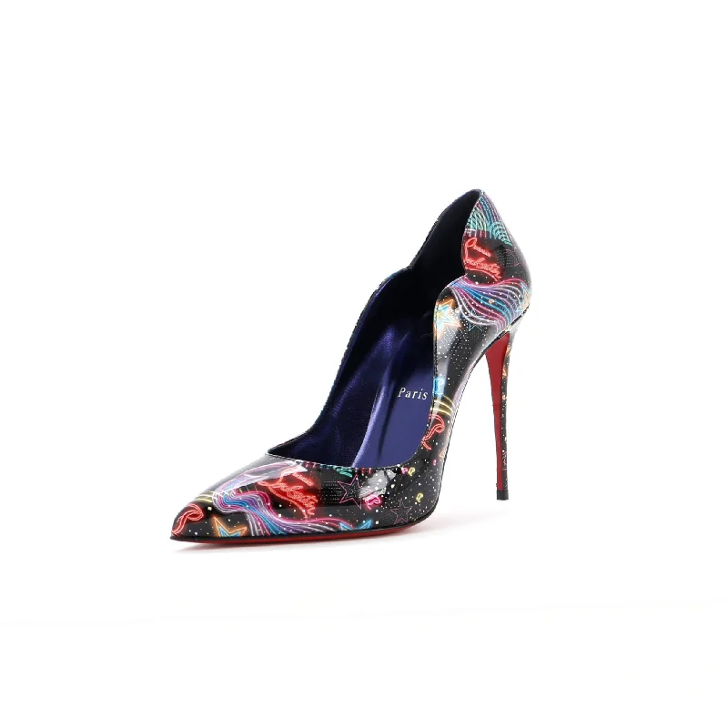 Sleek and Shiny Patent Pump Heels for a Polished Look--Women's Hot Chick Pumps Printed Patent 100