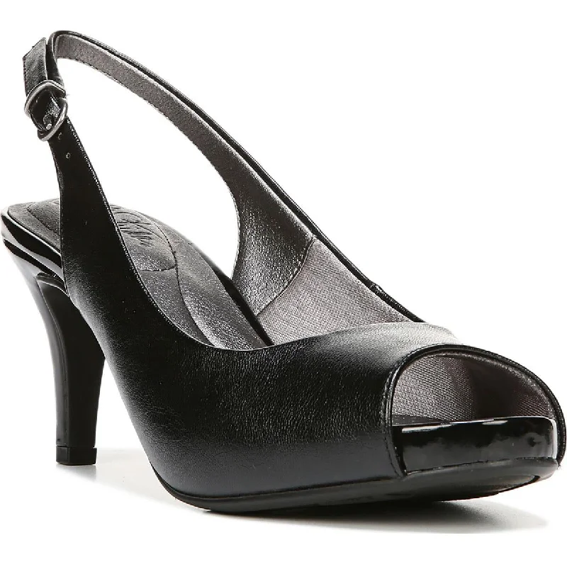 Stylish Ankle Strap Heels for Women--LifeStride Womens Teller Embossed Slingback Ankle Strap