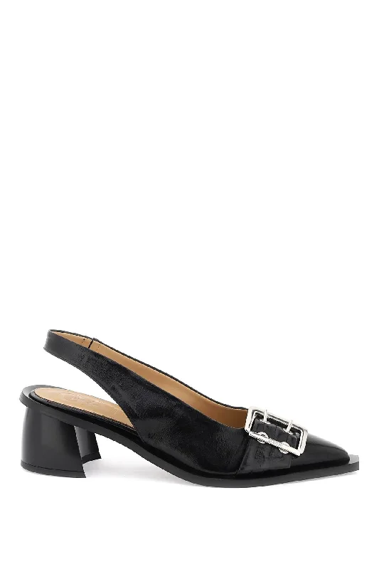 Versatile Heeled Sandals for Any Occasion---Slingback Décollet  - Black