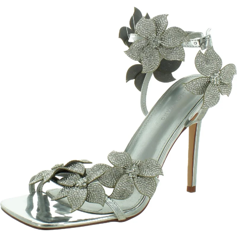 Stylish Ankle Strap Heels for Women--Romi Womens Floral Ankle Strap Heels