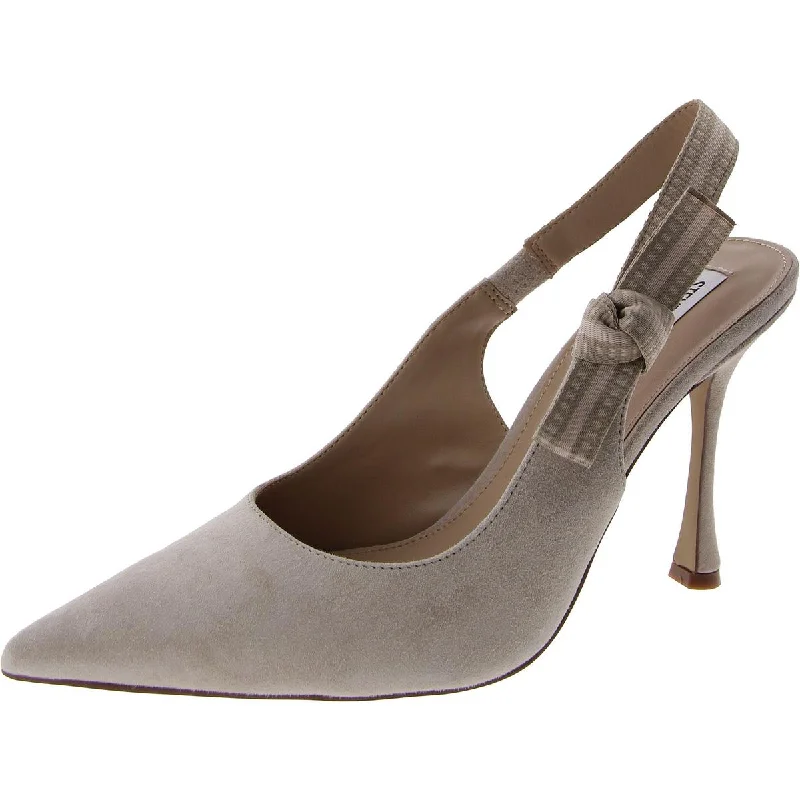 Stiletto Heel Pumps with Perfect Fit--Steve Madden Womens Bri Pointed Toe Open Back Slingback Heels-Fashionable & Classic