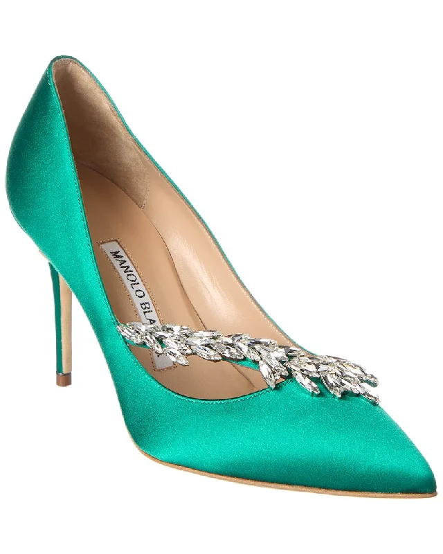 Manolo Blahnik Nadira 90 Satin PumpAffordable Satin Heels with a Luxe Touch