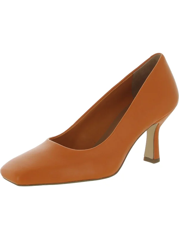 A-Flxaela Womens Padded Insole Leather Pumps---Comfortable Leather Pumps for Office and Everyday Wear