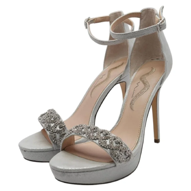 Versatile Heeled Sandals for Any Occasion---Silver Pump Heels