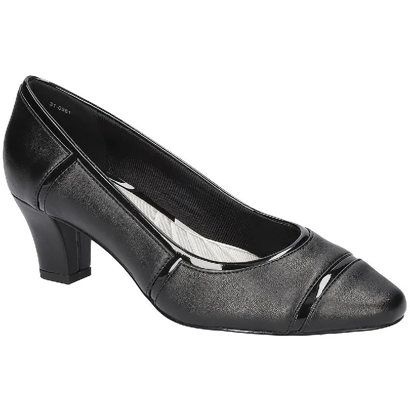 Stylish Slip-On Pumps for Quick Elegance---Easy Street Womens Dalia Faux Leather Slip On Pumps