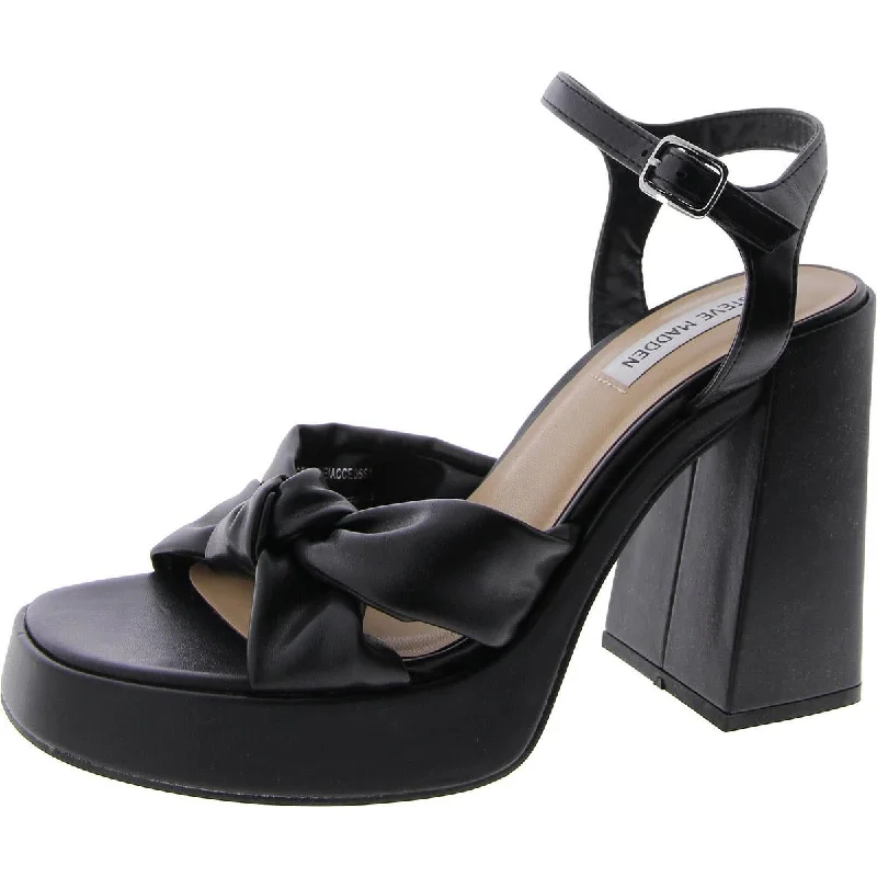 Stylish Ankle Strap Heels for Women--Acceptance Womens Faux Leather Ankle Strap Platform Heels