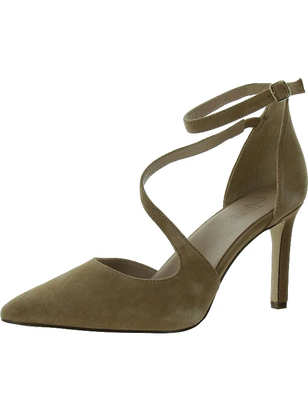 Affordable Suede Ankle Pumps for All-Day Wear--Abilyn Womens Suede Pointed Toe Pumps