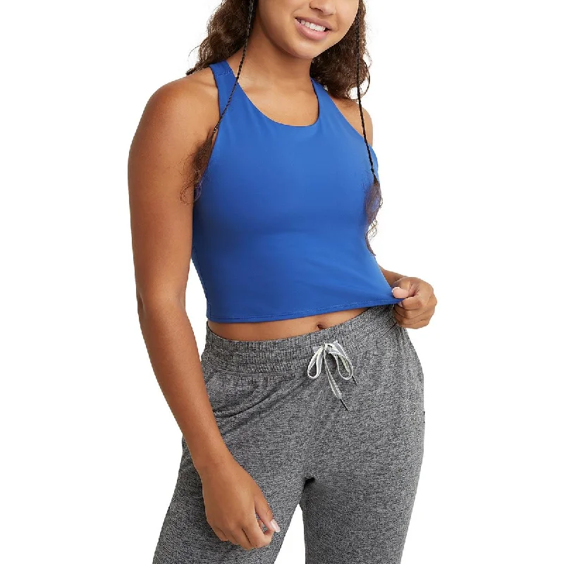 Versatile Heeled Sandals for Any Occasion---Champion Womens Racer Back Fitness Crop Top