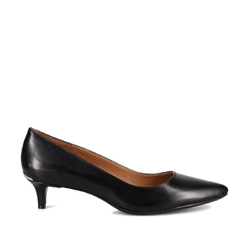 Calvin Klein Women's Gabrianna in Black---Fashionable Kitten Heels for Date Night