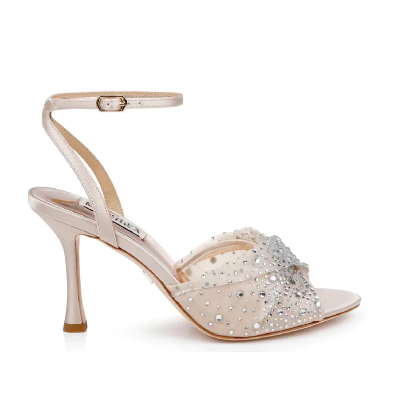 Versatile Heeled Sandals for Any Occasion---Badgley Mischka Women's Cameryn in Nude